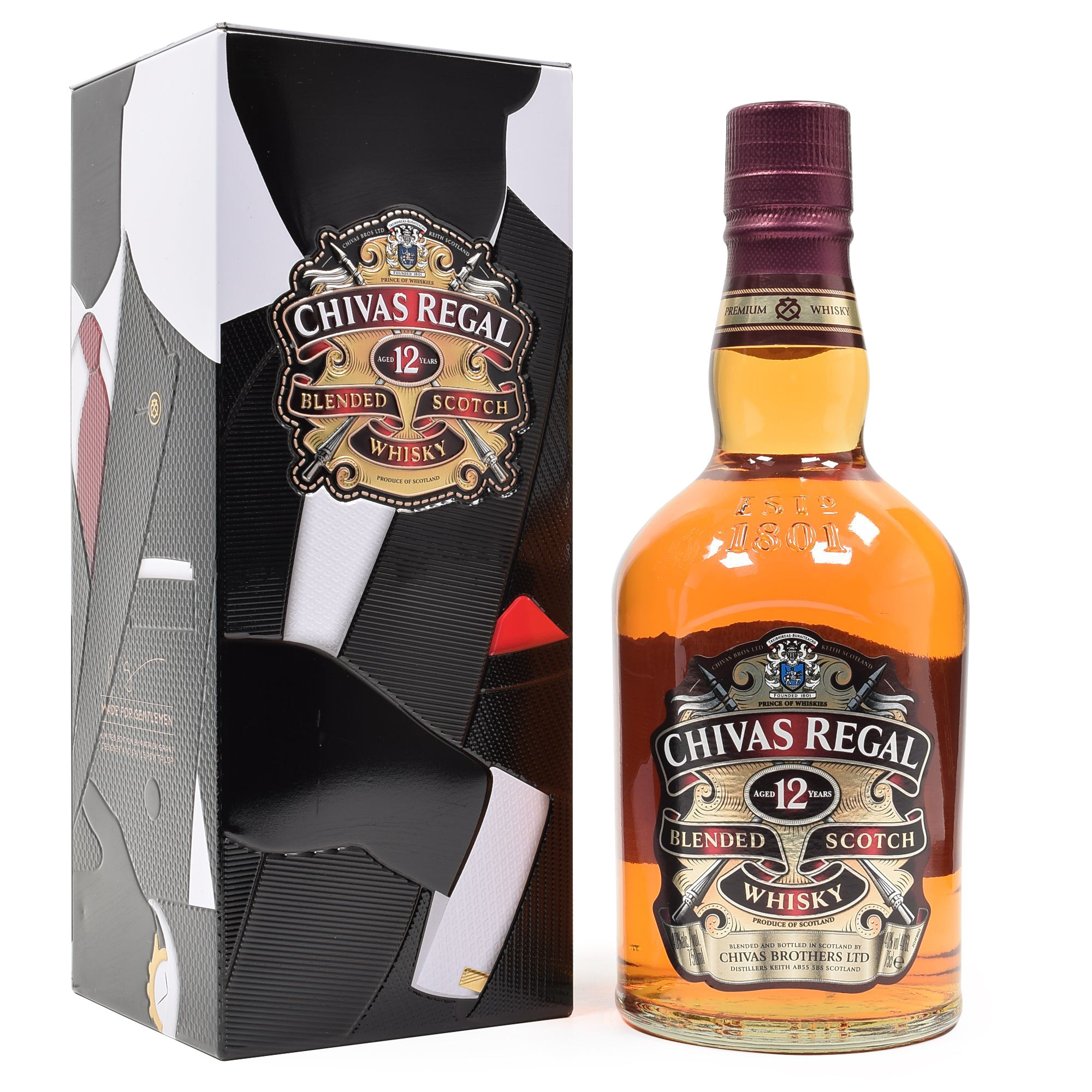 Chivas Regal 12 Year Old Blended Scotch Whisky 'Made for Gentleman' Box,  Scotland